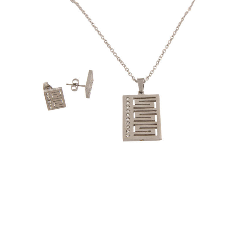 Komplet od nehrđajućeg čelika-ogrlice i naušnice