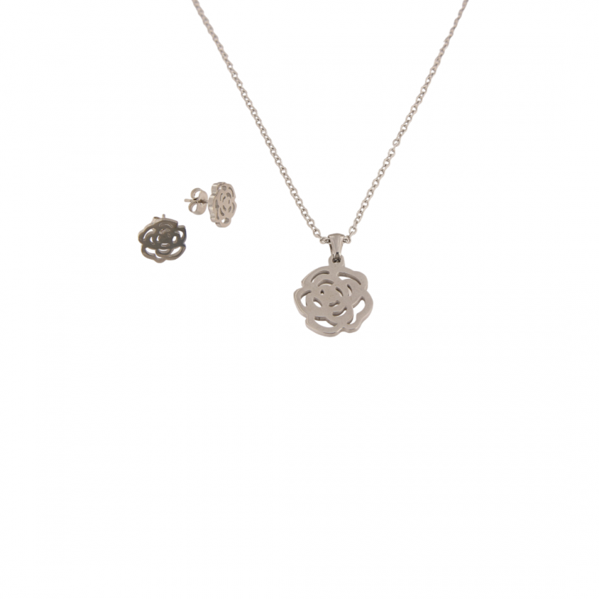 Komplet od nehrđajućeg čelika-ogrlice i naušnice