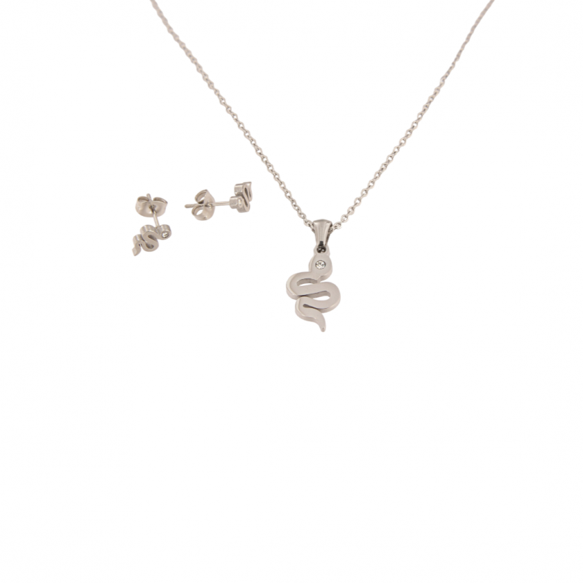 Komplet od nehrđajućeg čelika-ogrlice i naušnice