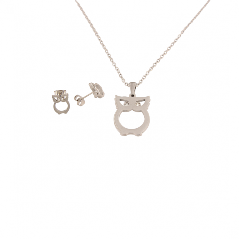 Komplet od nehrđajućeg čelika-ogrlice i naušnice