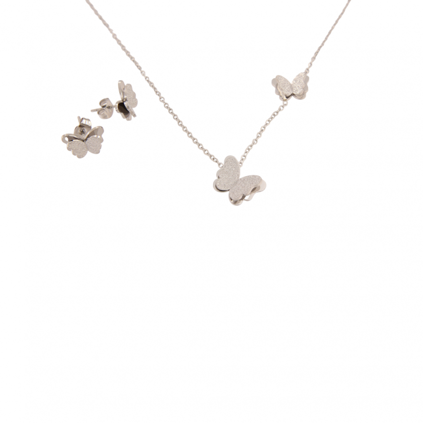 Komplet od nehrđajućeg čelika-ogrlice i naušnice