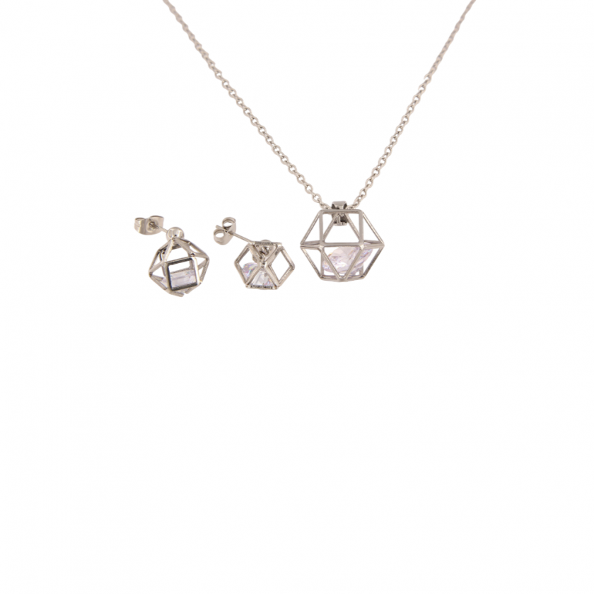 Komplet od nehrđajućeg čelika-ogrlice i naušnice