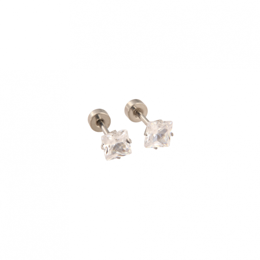 Naušnice od nehrđajućeg čelika sa cirkonom